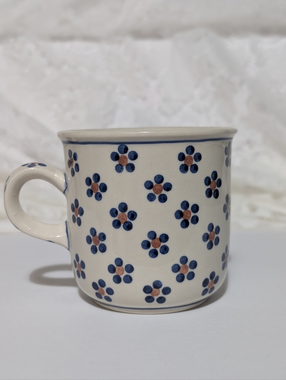 Polish Pottery Daisy Mug Boleslawiec